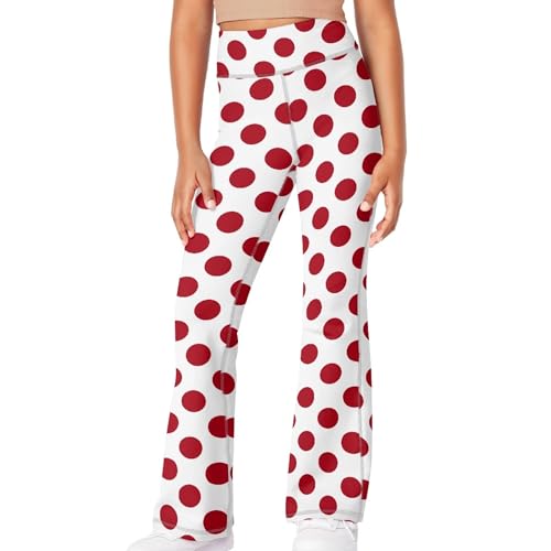 Polka Dots Flare Leggings for Girls Fall Soft Stretchy Bell Bottom Yoga Pants Spring Casual Comfy Workout Pants3