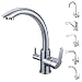 Produktbild SMARDY DUO304 3 Wege Wasserhahn Küchenarmatur 360° schwenkbar, Mischbatterie für Osmoseanlagen inkl. 3/8" Adapter