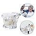 Dentalmall Dental Oral Typodont Model Implant Pathological Removable Teach Demo Visible Anatomy Demonstration Teaching Standard Size (Clear)