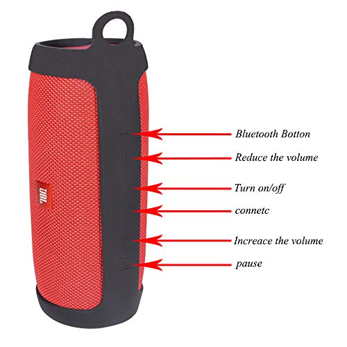 Zaracle Flexible Protective Case Silicone Carrying Case Cover For Charge 3 Iii Wireless Bluetooth Speaker(Black) #TOP3