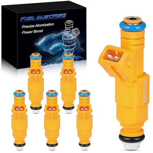 YZHIDIANF Upgraded Fuel Injectors 0280155710 Fit For:-Jeep 1991-1995 1997 1998 Wrangler 1989-1998 Cherokee 1993-1998 Grand Cherokee Comanche 4.0L 4 Holes (6 PCS)