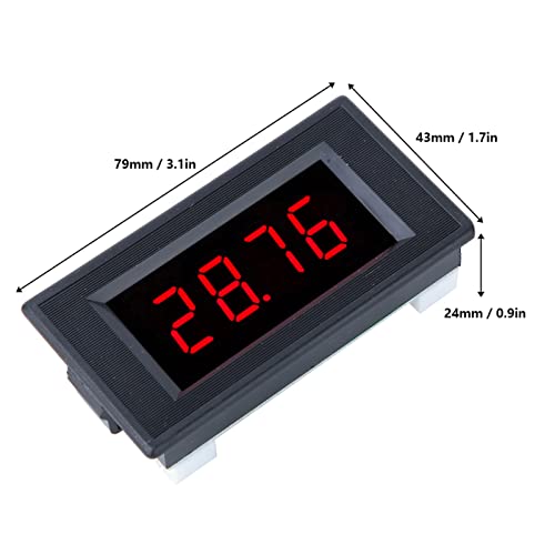 Image of Mini Digital DC Voltmeter, 79x43x24 mm 4 Digit Voltage Tester Meter with Red LED Display Panel for Measure Various Battery Voltages(DC 50mV /100mV /200mV)