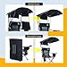 Nice C Chair with Canopy, Heated Camping Chair with Battery, Outdoor Sports Chairs with Shade, Heated Folding Umbrella Lawn Chairs, with Removable Footrest (1-Pack)