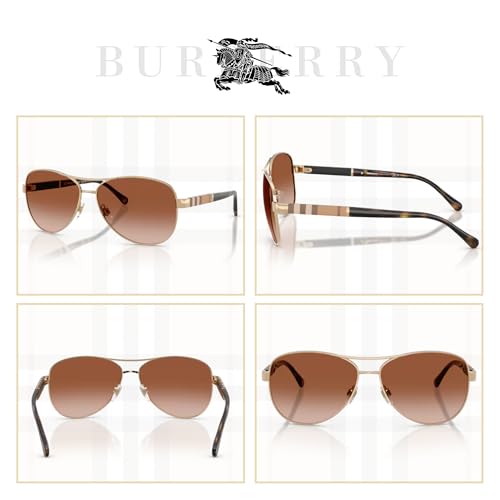 BURBERRY BE3080 Aviator Sunglasses For Women+BUNDLE with ACCESSORY EYEWEAR KIT4