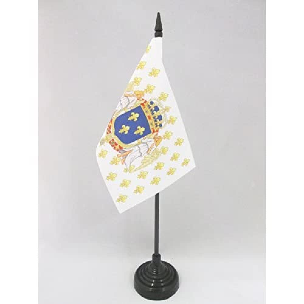 AZ FLAG, Kingdom of France Angels Table Flag 4'' x 6'', French royal Office Mini Banner 100% Polyester 15 x 10 cm