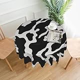 Mantel Decorativo Moderno y Duradero de 60 Pulgadas con Estampado de Toro Negro, Ideal para restaurantes y Fiestas.
