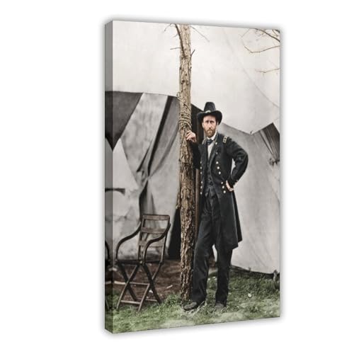 Affiches sur toile de Ulysses S Grant Union General décor de bureau suspendu 61x91cm