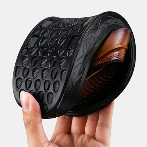 Premium Comfort Mock Leather Cool Outdoor Sandals Flip Flops For Men Sildes Summer Slippers Yoga Mat Indoor Footwear4