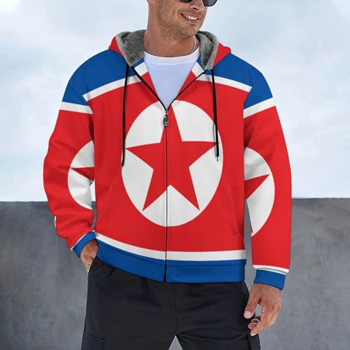 Veste polaire Corée du Nord pour homme et femme, sweat à capuche chaud imprimé en 3D - 2