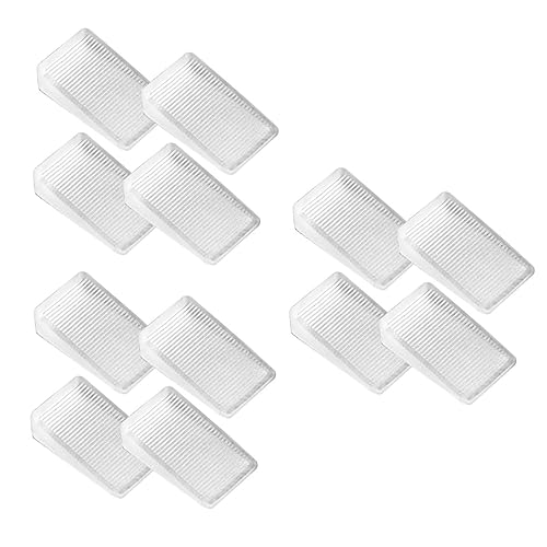 SOLUSTRE Leveling Wedges for Furniture 12pcs Leveling Shims Stabilizers Snap Off Wedges PVC Material for Home Improvement
