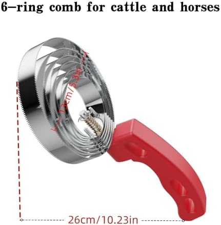 Loopunk Professional Livestock Hair Comb for Cow, Sheep & Horse – Anti-Itch Scratching Brush for Animals, Versatile Farm Animal Grooming Tool and Horse Care Comb