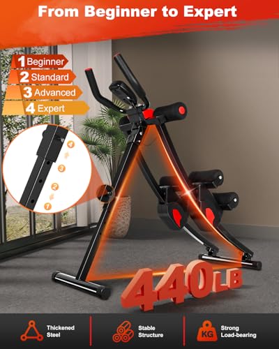 GIKPAL Ab Machine, Adjustable Trainer for Home Gym, Ab Crunch Exercise Equipment for Beginner3