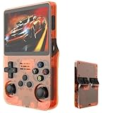 【KCNN】R36S レトロゲーム機｜64/128GB内蔵・2万種収録・Linux搭載・3.5インチIPS画面・ポータブル・3500mAhバッテリー内蔵 (64G,オレンジ)