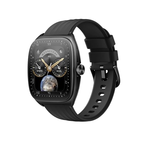 MOMAX Smart Watch for Men and Women, 1.85" AMOLED Display Fitness Tracker, Heart Rate Sleep Monitor for Men Women, IP68 Waterproof Sport Watch, Answer/Make Calls, Compatible with Android iPhone