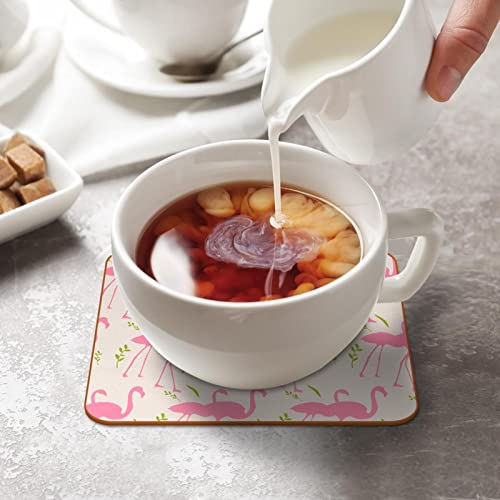 Dessous de verre flamant rose protège table lavable x6 - 7