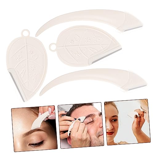 Beaupretty 4 Pcs Aparador De Sobrancelha Indolor Lâminas De Barbear Para Rosto Feminino Navalhas Par