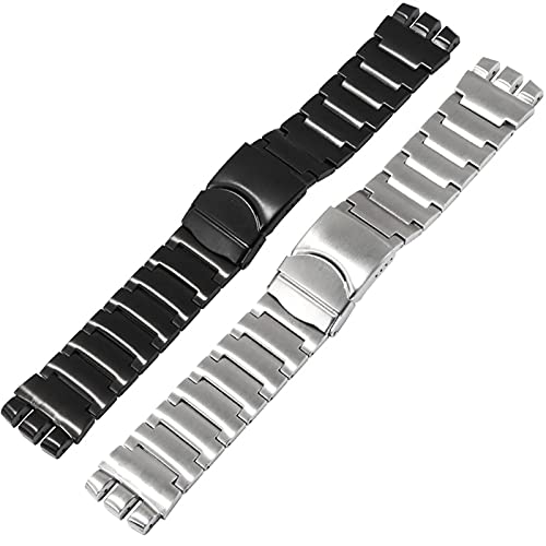 Bracelet acier inoxydable 23mm pour montre homme à interface convexe