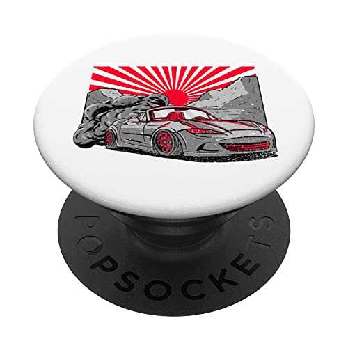 Voiture de dérive japonaise vintage PopSockets PopGrip Interchangeable Cover