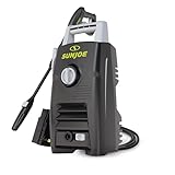 Sun Joe Electric Pressure Washer with Powerful Motor for Cars/Fences/Patios/All Uses, Safety First GFCI Power Cord, Adjustable Spray Wand & Total Stop System, 20-Foot Hose, Black, SPX205E-XT