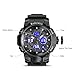 BASUMIU Mens Waterproof Watches Analog Digital Tactical Sports Watches for Men Military (C-Black)