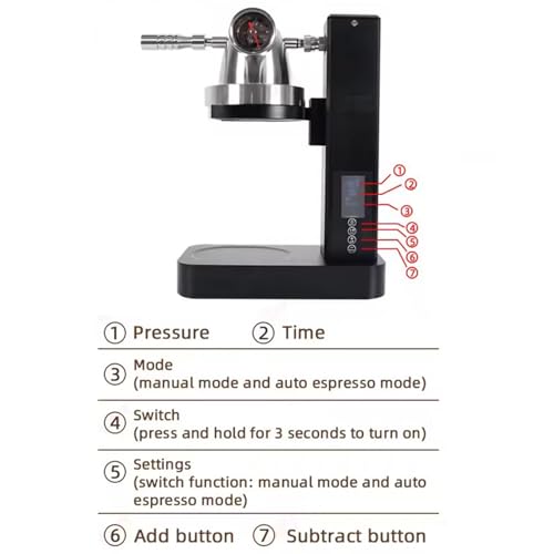 GZPKJ Pneumatische Kaffeemaschine Für Den Außenbereich, Tragbare Hand-Espressomaschine, Gehäuse Aus Edelstahl 304, Extraktionsdruck 9 BAR, Für Cappuccino, Latte 7 GZPKJ Pneumatische Kaffeemaschine Für Den Außenbereich, Tragbare Hand-Espressomaschine, Gehäuse Aus Edelstahl 304, Extraktionsdruck 9 BAR, Für Cappuccino, Latte