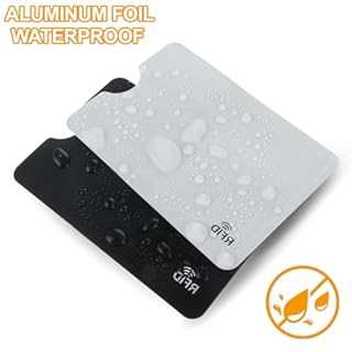 WJRQD 5 Pcs RFID Porta Carte, Antitaccheggio Porta Carte di Credito, Protezione RFID per porta carte di credito anti-frode, RFID Protection Card, Proteggi carte di credito contactless custodia, Nero