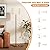 Ambimall 60'' Modern Floor Lamp with Shade, Tall Lamps for Living Room, Bedroom, Office, Dining Room, Beige Shade with Brown Pole(Without Bulb)