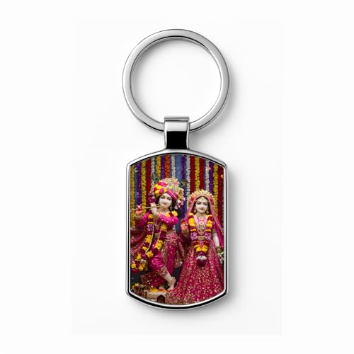 Image of Stylish Metal Keychains with Permanent Glossy Print - Inspirational Quotes & Spiritual Designs - Perfect Key chains for loved ones, Personal Use, Gifts & Return Gifts