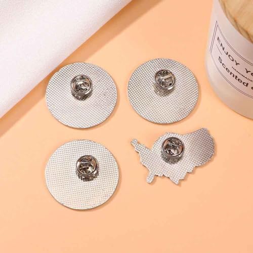 Image of American Flag Brooch Pins USA 4th of July Brooches for Women Men Red White Blue Flag Lapel Pins Independence Memorial Day Brooches Patriotic Clothing Dress Suit Emblem Medal Accessories 4 Pcs /set（Style01）