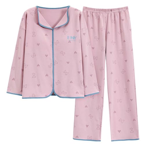 Pyjama automne hiver femme ensemble pantalon manches longues flanelle