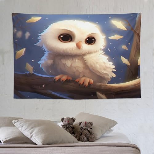Tapisserie chouette PAZZK pour créer un nid douillet et cocooning dans un dortoir d'étudiant
