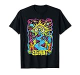 Tee Element Skateboard Retro Music Mushrooms Eyes Flying Man T-Shirt