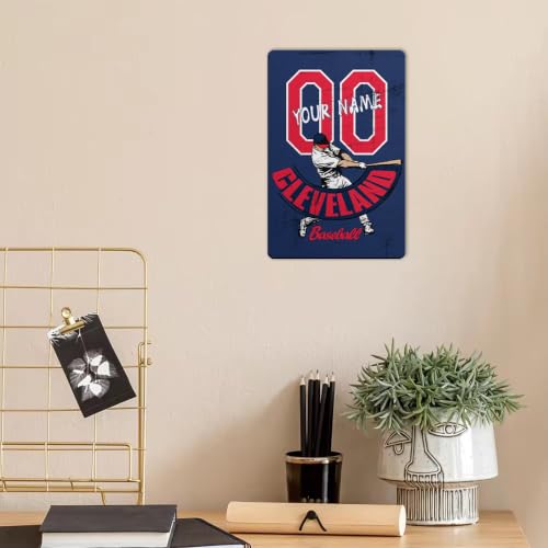 Image of ANTKING Cleveland Metal Sign Custom Sign Decor for Men Youth Boy Gifts