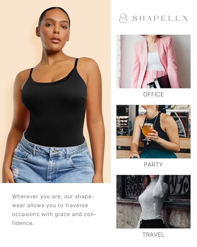 SHAPELLX Shapewear Bodysuit For Women Tummy Control Sculpting Snatched Body Shaper Waist Body Suit Thong4