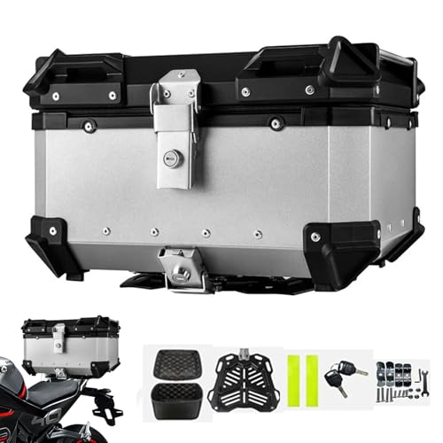 Top Case Moto Universal 65L Aluminio Impermeable Caja de Colonia...