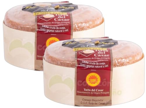 PACK 2- Torta del Casar D.O.P. Flor de la Dehesa 350 g – Queso Extremeño de Oveja Merina – Leche Cruda y Cuajo Vegetal – Textura Cremosa – Queso Premiado