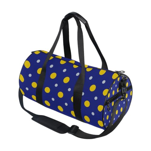 Bolsa de deporte índigo y dorada para tu rutina de gimnasio y viajes