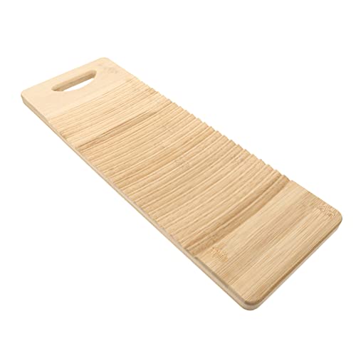FOMIYES Bamboo Household Washboard 50x17cm Laundry Clothes Wash Board for Hand Washing Sturdy Home Use