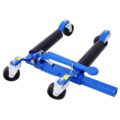 Pullafun FU-15A1-1204 Set Of (2) Car Wheel Dolly, 3000 Lbs Car Dolly, Car Skates Vehicle Positioning Hydraulic Tire Jack Ratcheting Foot Pedal Lift Hydraulic Car Wheel Dolly thumb #5