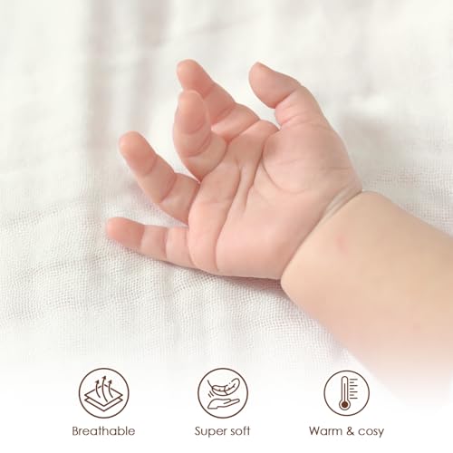Image of Baby Blankets for Boys Girls, Soft Nursery Minky Blankets with Muslin and Dotted Fleece Back 30x40 inches, Receiving Bed Quilt for Newborn, Infants, Toddlers (Butter)