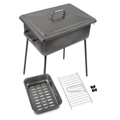 TEMPO DI SALDI Barbacoa de carbón 46 x 41 x 29 cm metal picnic camping