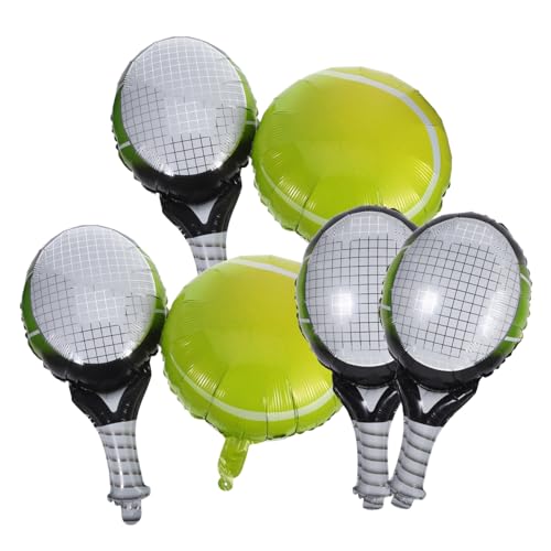 NOLITOY Globos de Aluminio Tenis y Raquetas Decoración Fiestas Cumpleaños Temática Deportiva