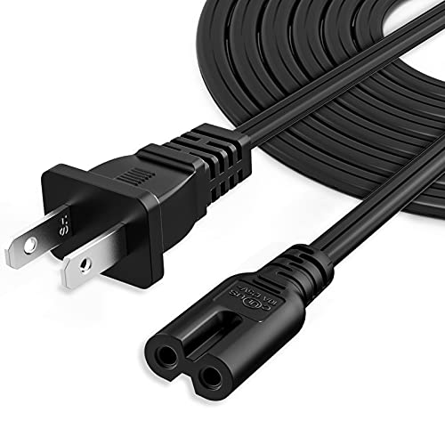 12FT AC Power Cable Cord for Xbox One X / S Xbox Series X / S, Sony PS4 Slim, PS3 Slim, PS3 Super Slim, PS5, Samsung TV and More, Non-Polarized Power Supply Cord Replacement