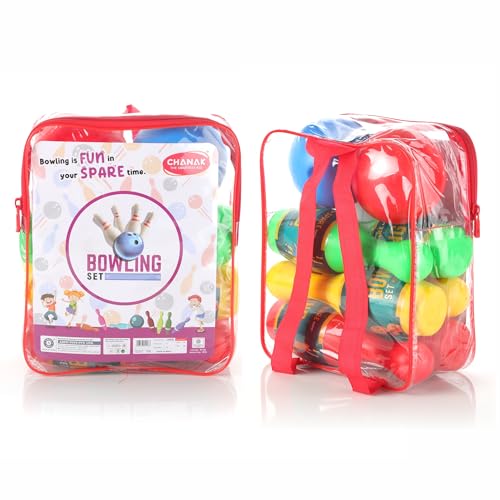 Image of Aditi Toys Multicolor Bowling Set for Kids Above 3 Years, 6 Pins & 2 Balls, Non-Toxic, BIS Approved, PVC Bowling Pack