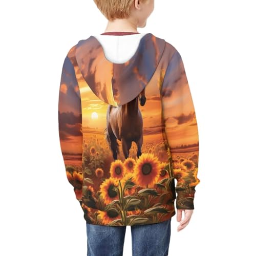 Boys Hoodie with Zipper Pockets Sweatshirt Boys' Fashion Hoodies & Sweatshirts 6-16Y4