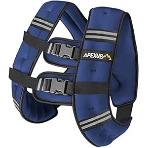 APEXUP Weighted Vest Men Women, Weight Vest for Women Workout Equipment for Strength Training Running 30lbs Blue