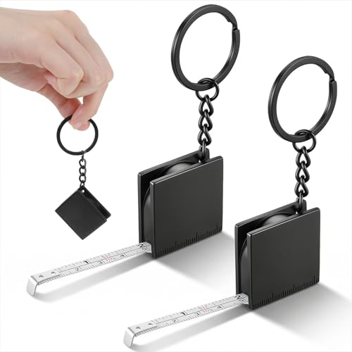 Mini cinta métrica metálica llavero 2 piezas 120 cm
