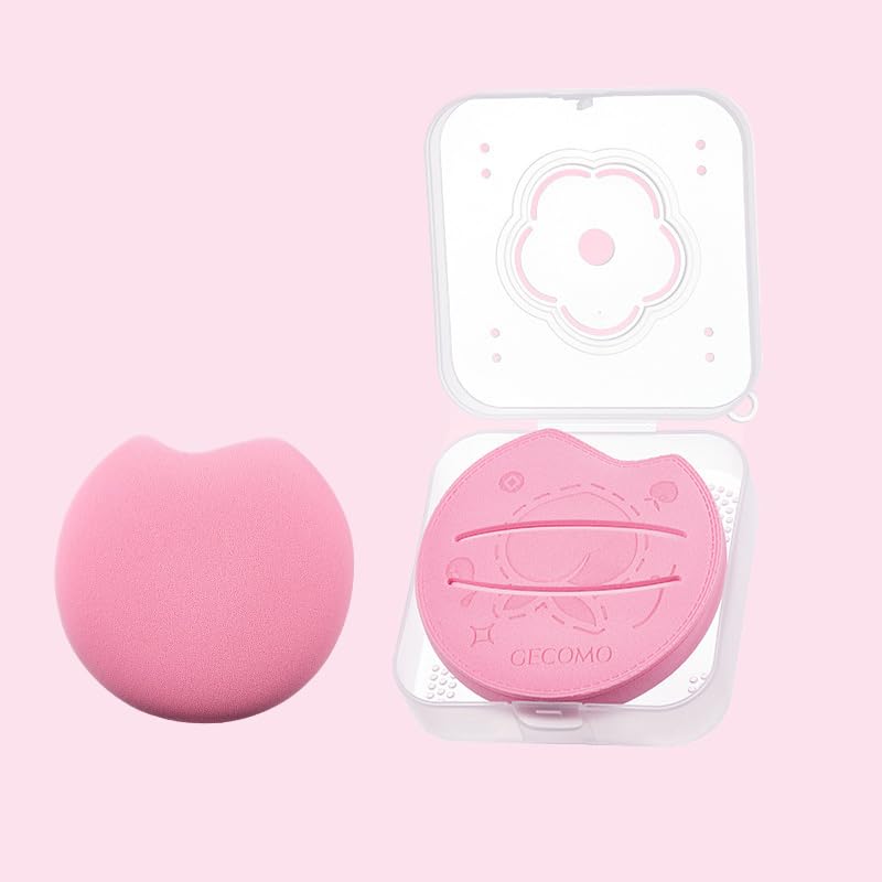 Makeup Sponge – Hydrophilic, Non-Absorbing, Wet & Dry Use, Soft & Elastic Beauty Blender for Flawless Coverage (Pink)
