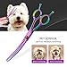Xoeryoy Curved Thinning Shears Dog Grooming, 7 Inch Portable Lightweight Colorful Pet Grooming Scissors for Cat Home Use