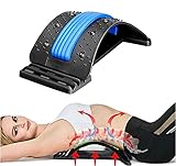 Back Stretcher, Lumbar Back Pain Relief Device, Multi-Level Back Massager Lumbar, Pain Relief for Herniated Disc, Sciatica, Scoliosis, Lower and Upper Back Stretcher Support